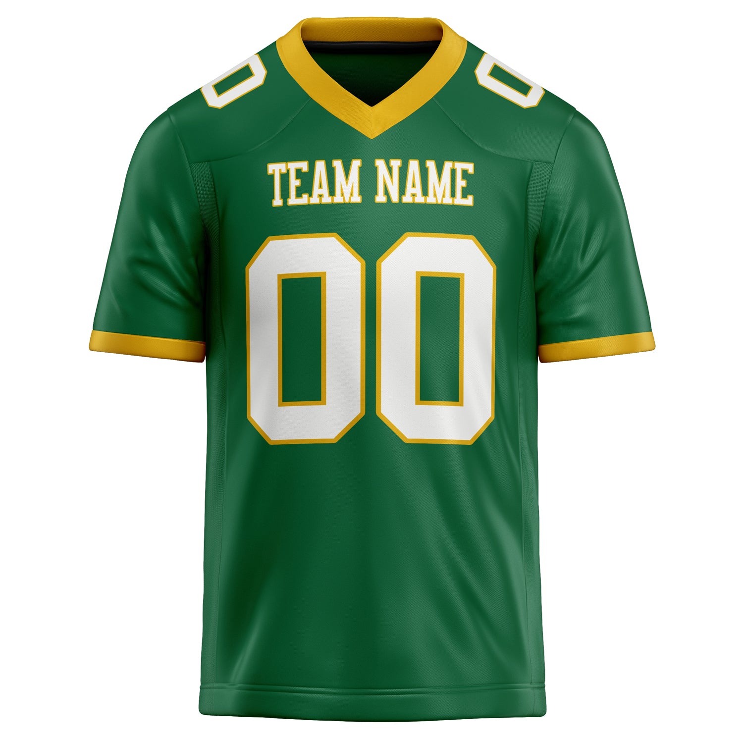 Personalized Kelly & Green White Solid Colour Football Jersey
