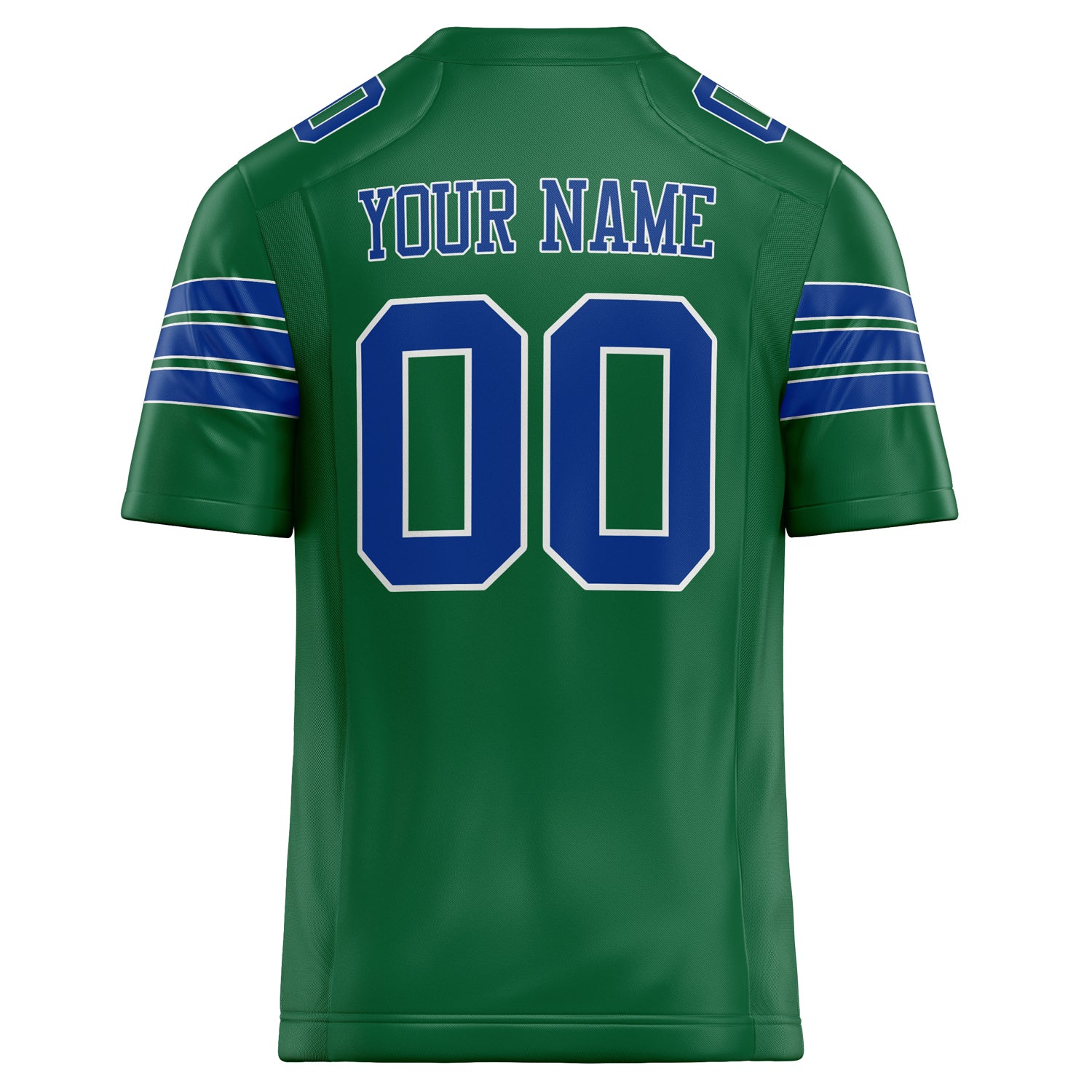 Personalized Kelly & Green royal Solid Colour Football Jersey