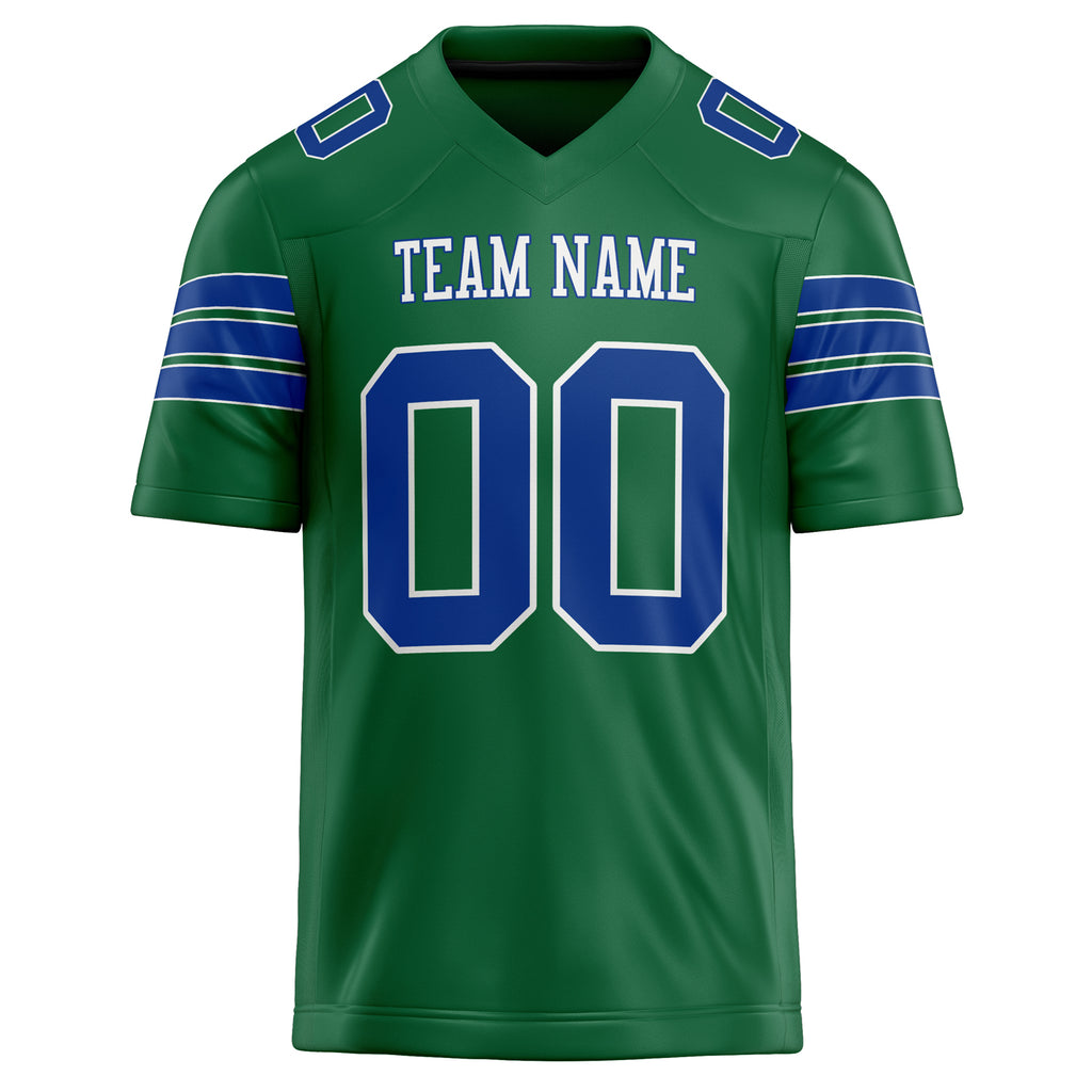 Personalized Kelly & Green royal Solid Colour Football Jersey