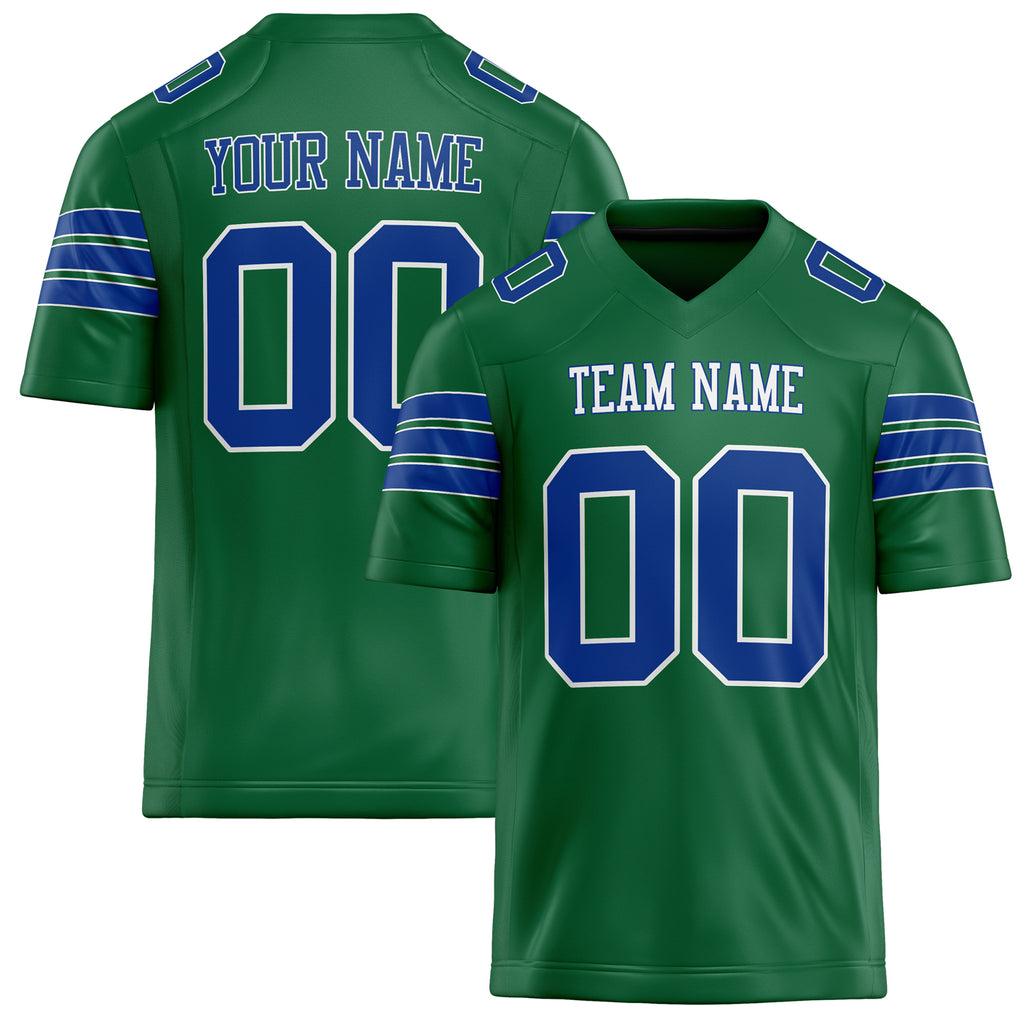 Personalized Kelly Green royal Solid Colour Football Jersey FT02240730KE211