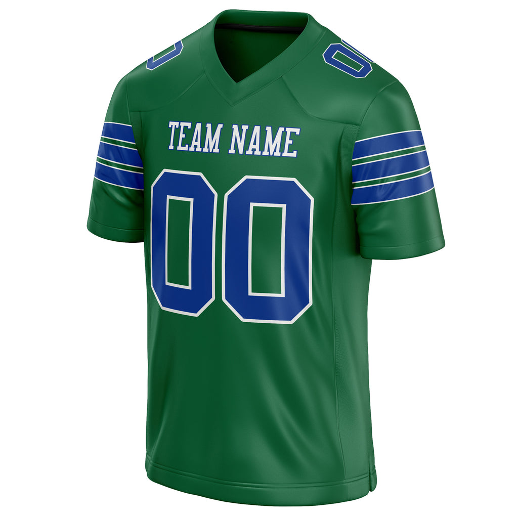 Personalized Kelly & Green royal Solid Colour Football Jersey