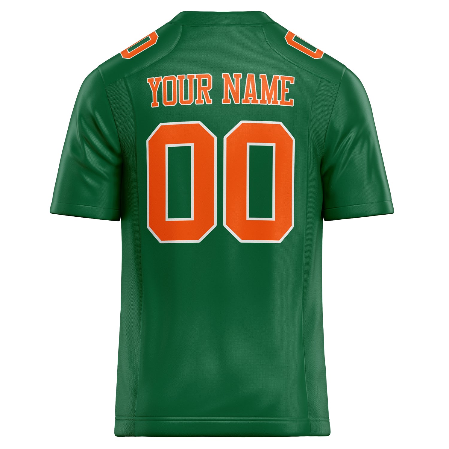 Personalized Kelly & Green orange Solid Colour Football Jersey
