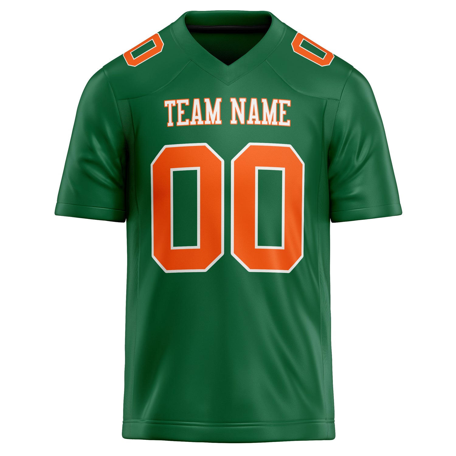 Personalized Kelly & Green orange Solid Colour Football Jersey