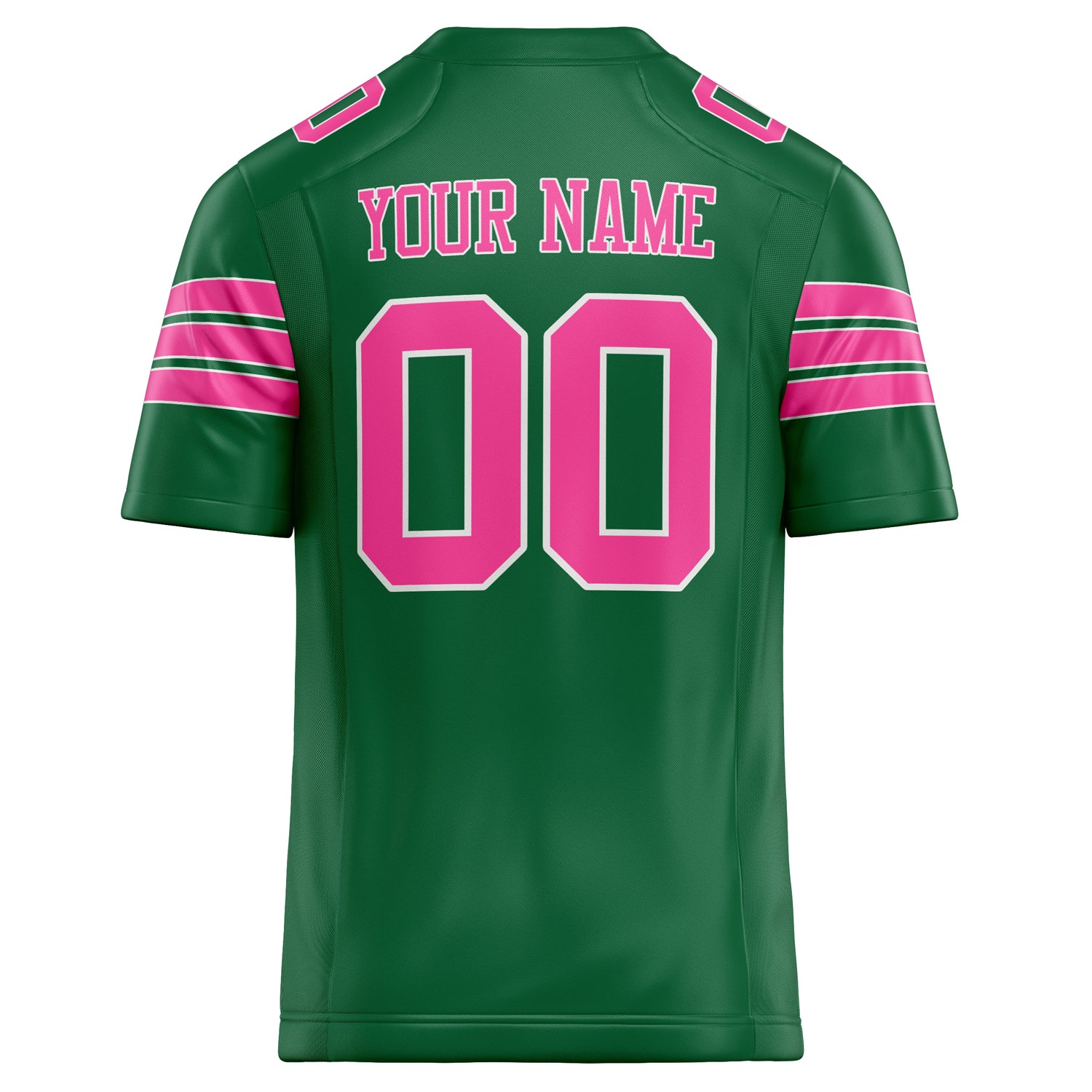 Personalized Kelly & Green pink Solid Colour Football Jersey