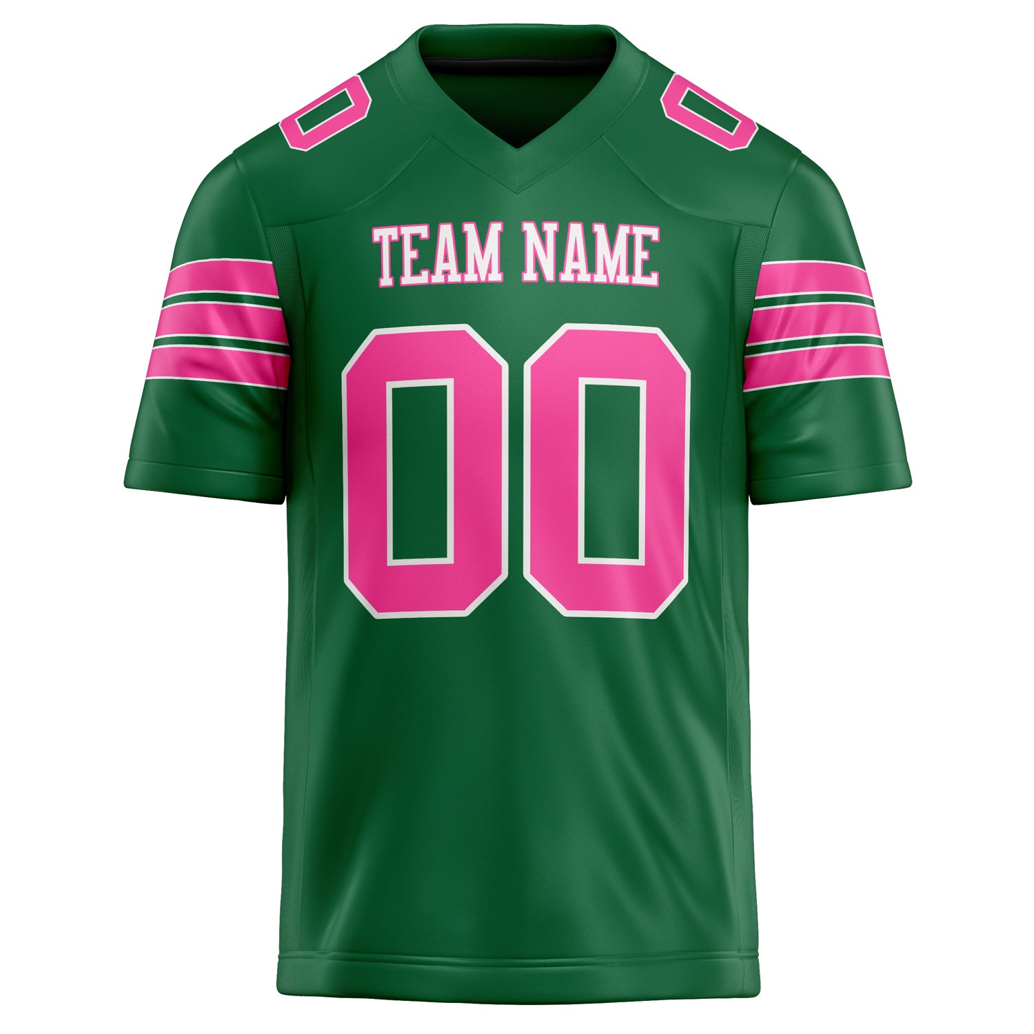 Personalized Kelly & Green pink Solid Colour Football Jersey