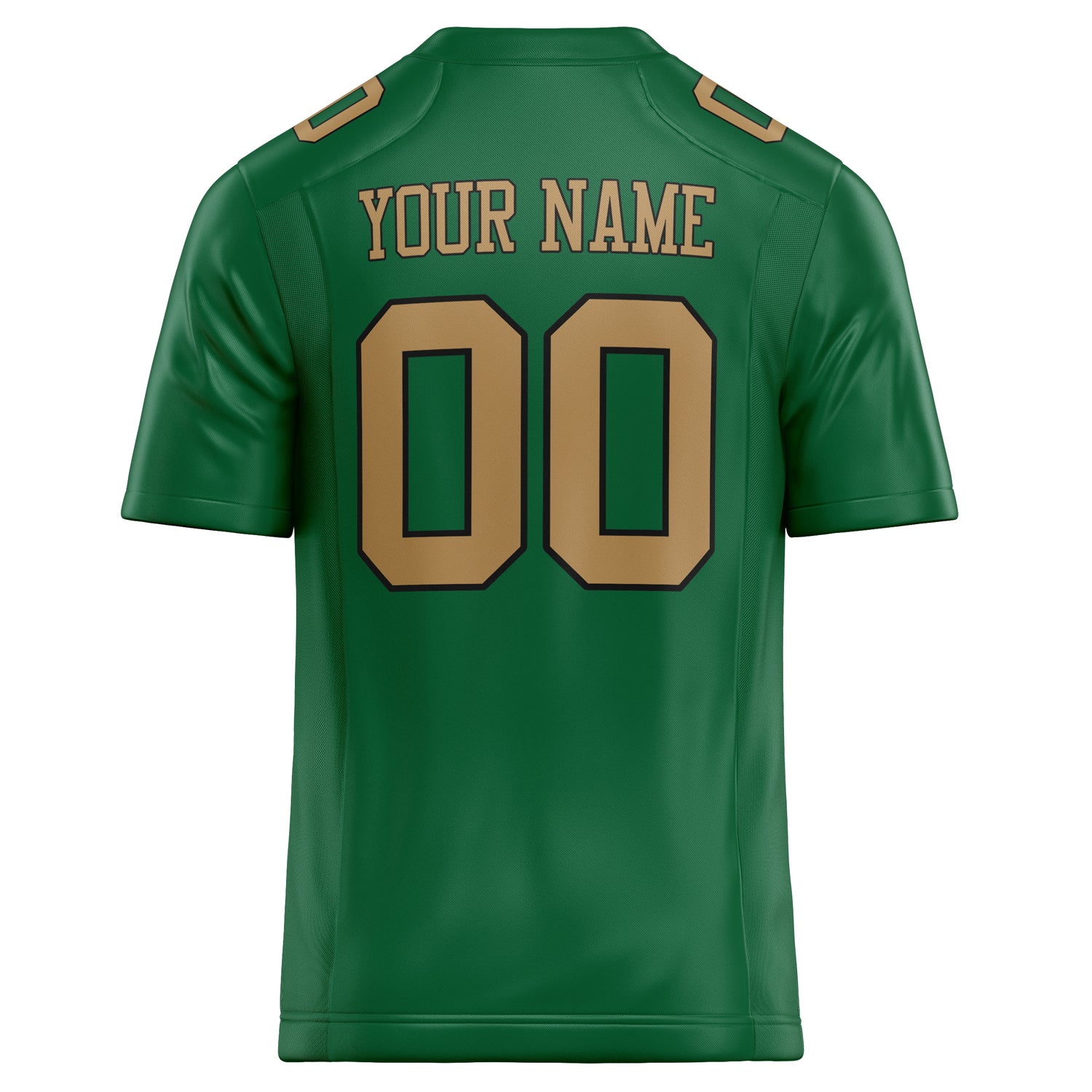 Personalized Kelly & Green old gold Solid Colour Football Jersey