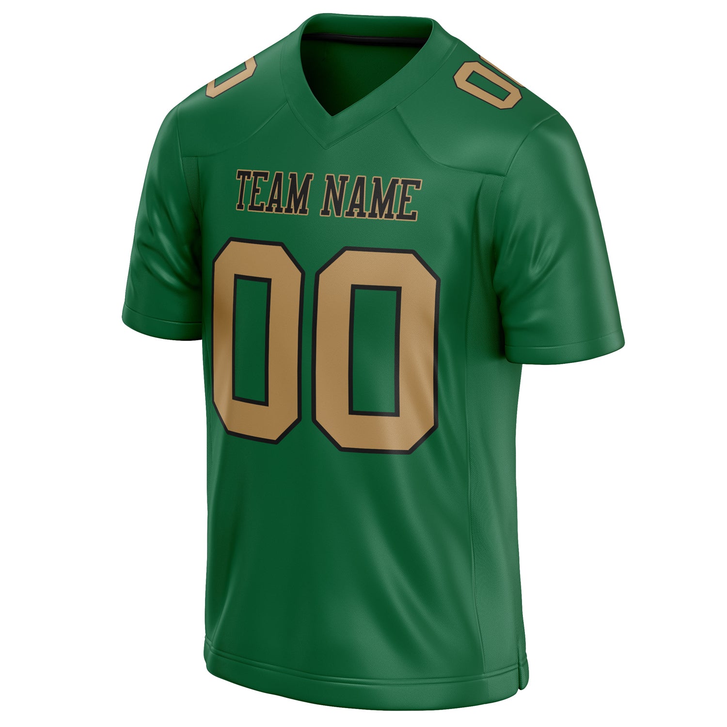 Personalized Kelly & Green old gold Solid Colour Football Jersey
