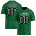 Personalized Kelly Green Black Solid Colour Football Jersey FT02240730KE215