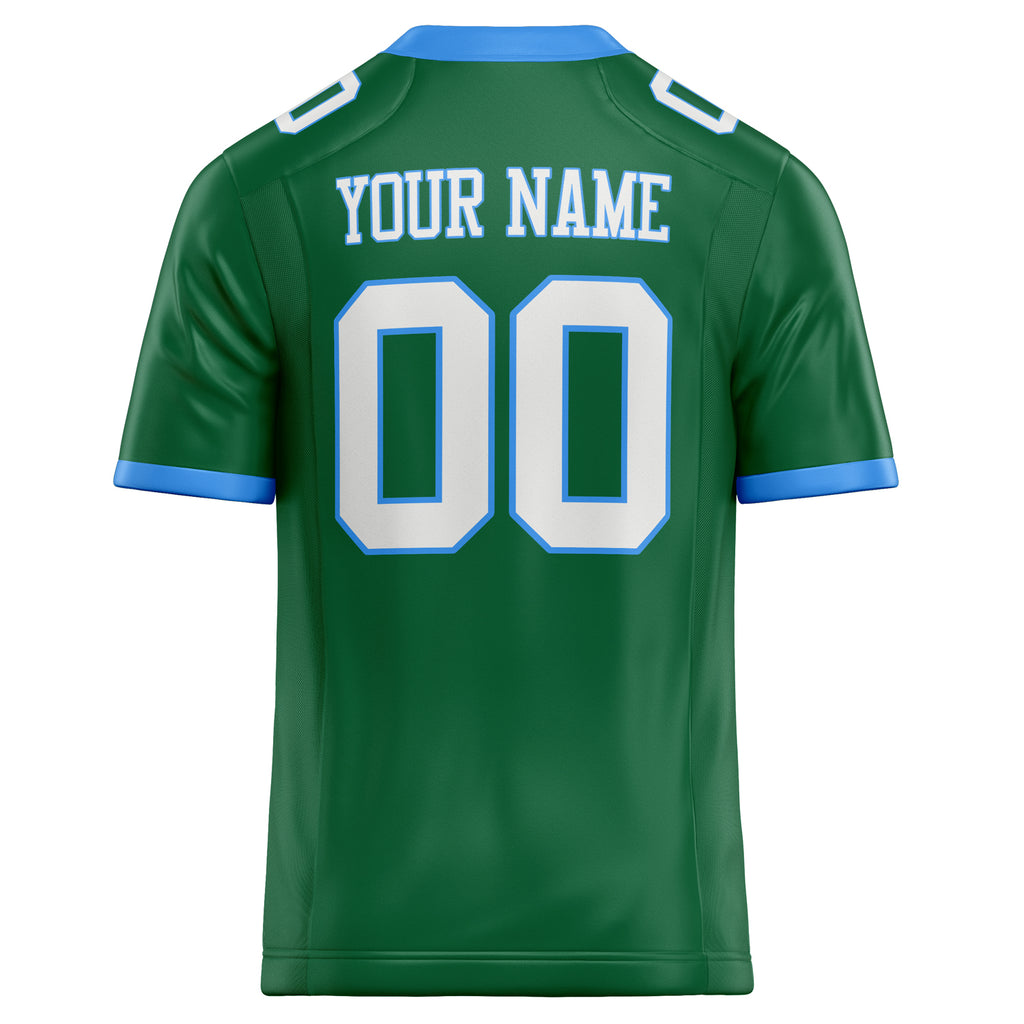Personalized Kelly & Green White Solid Colour Football Jersey