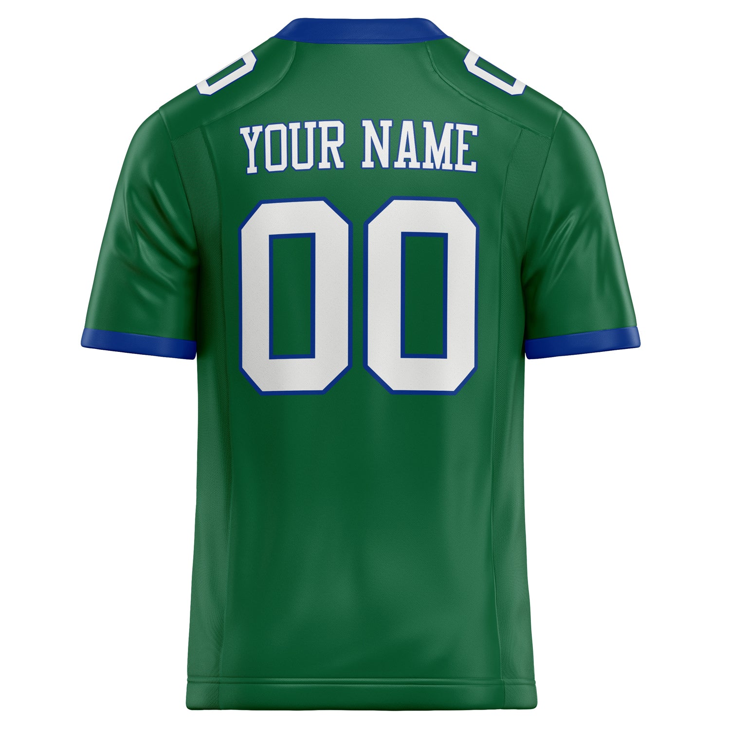 Personalized Kelly & Green White Solid Colour Football Jersey