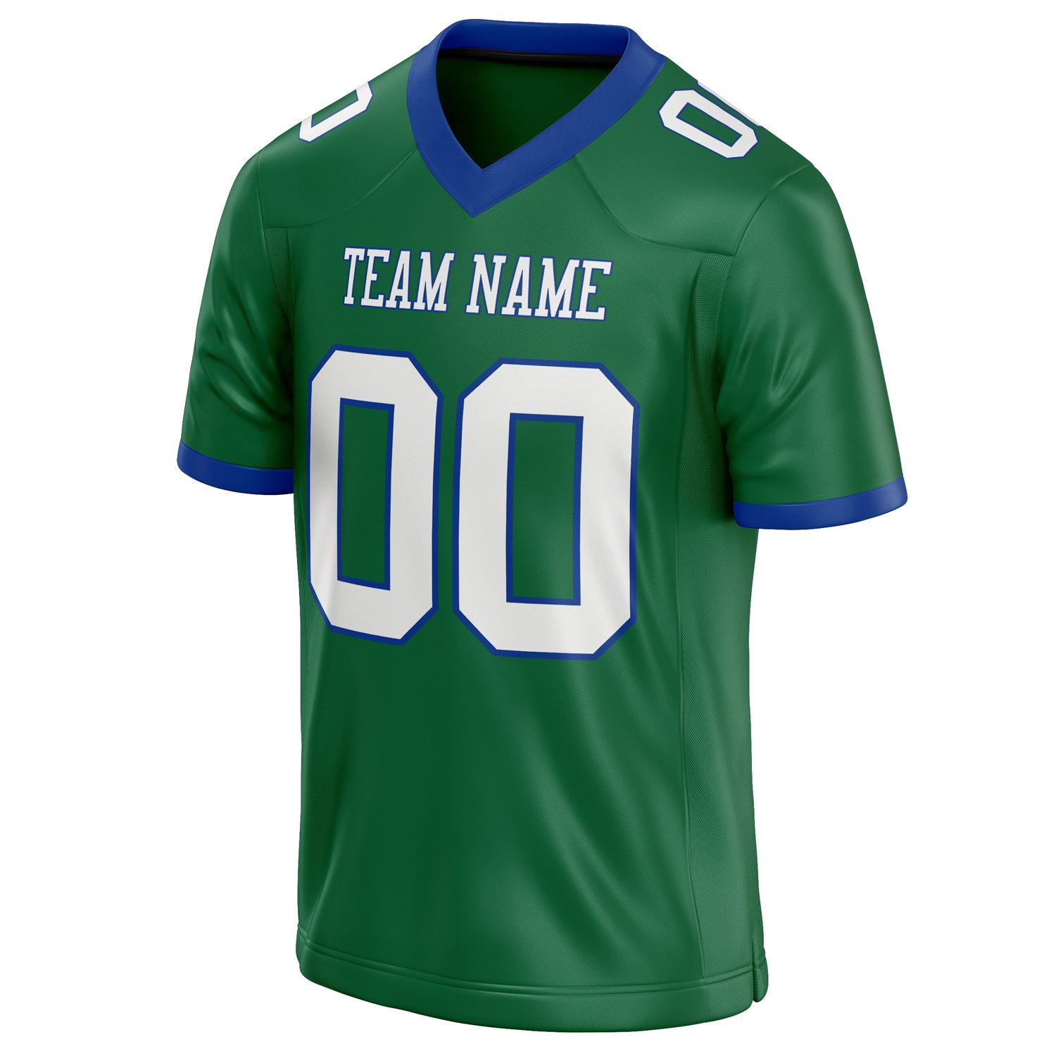 Personalized Kelly & Green White Solid Colour Football Jersey