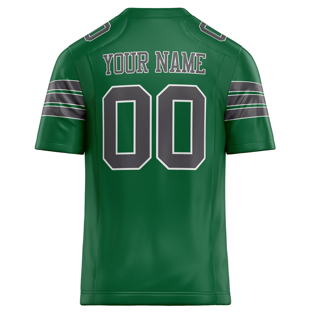 Personalized Kelly & Green gray Solid Colour Football Jersey