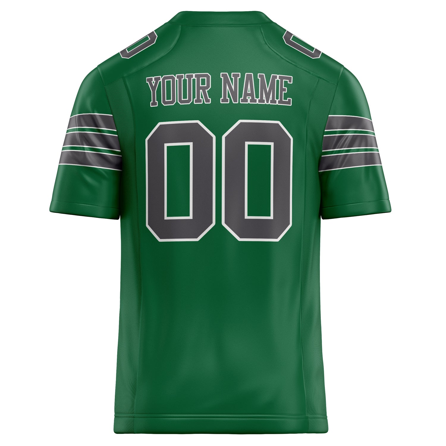 Personalized Kelly & Green gray Solid Colour Football Jersey