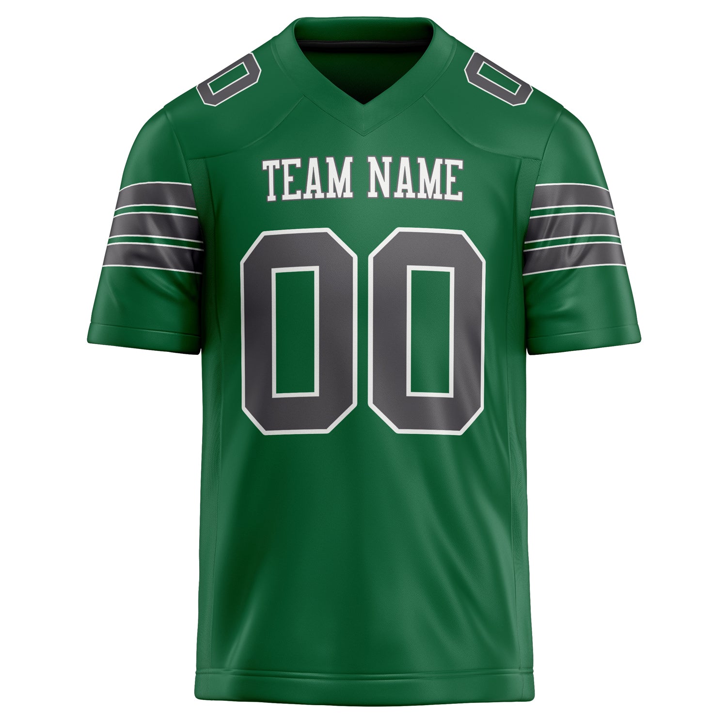 Personalized Kelly & Green gray Solid Colour Football Jersey
