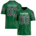 Personalized Kelly Green gray Solid Colour Football Jersey FT02240730KE218