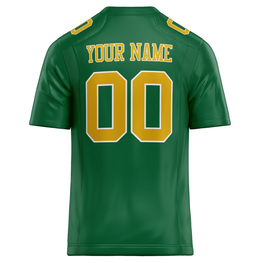 Personalized Kelly & Green gold Solid Colour Football Jersey