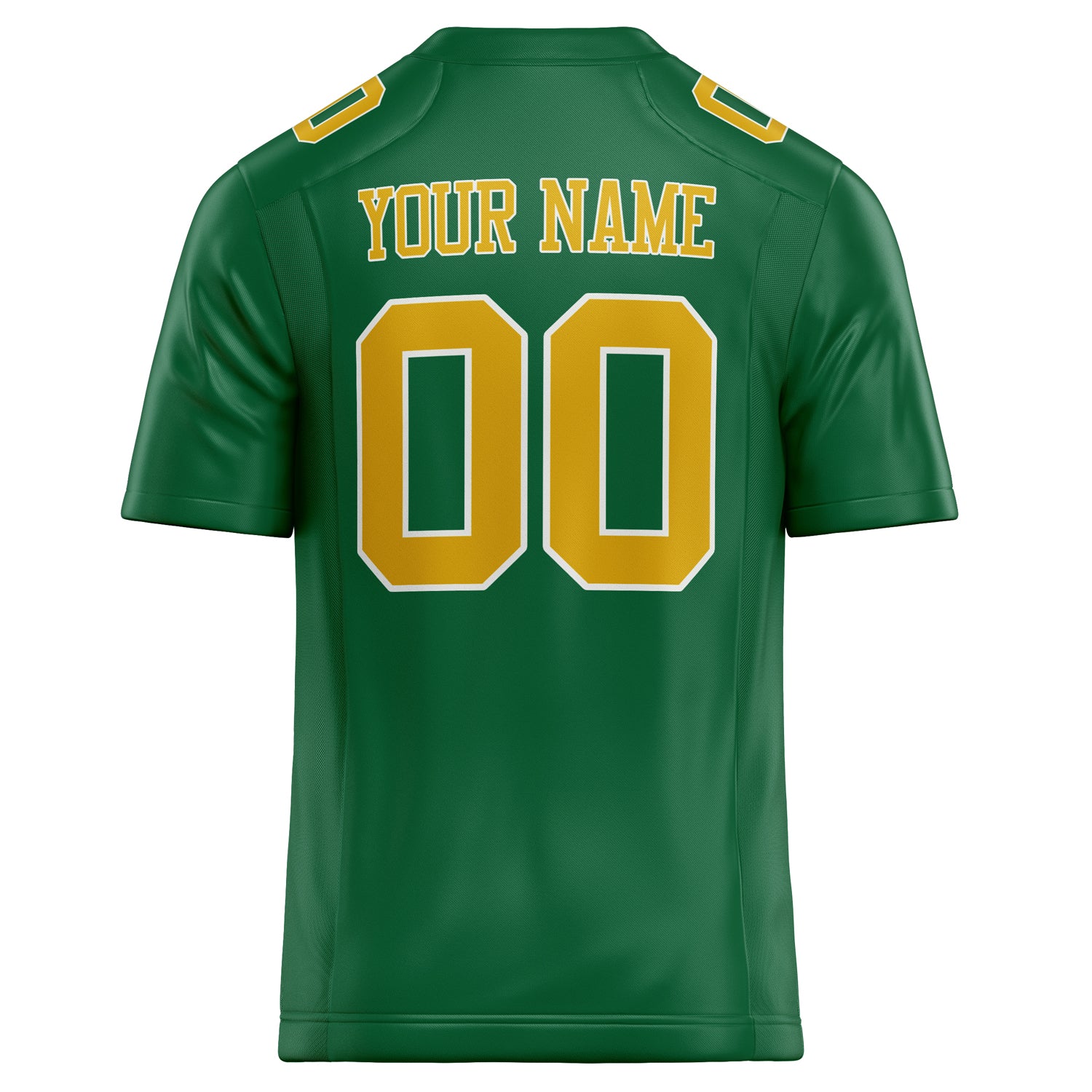 Personalized Kelly & Green gold Solid Colour Football Jersey