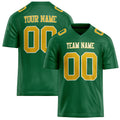 Personalized Kelly Green gold Solid Colour Football Jersey FT02240730KE219