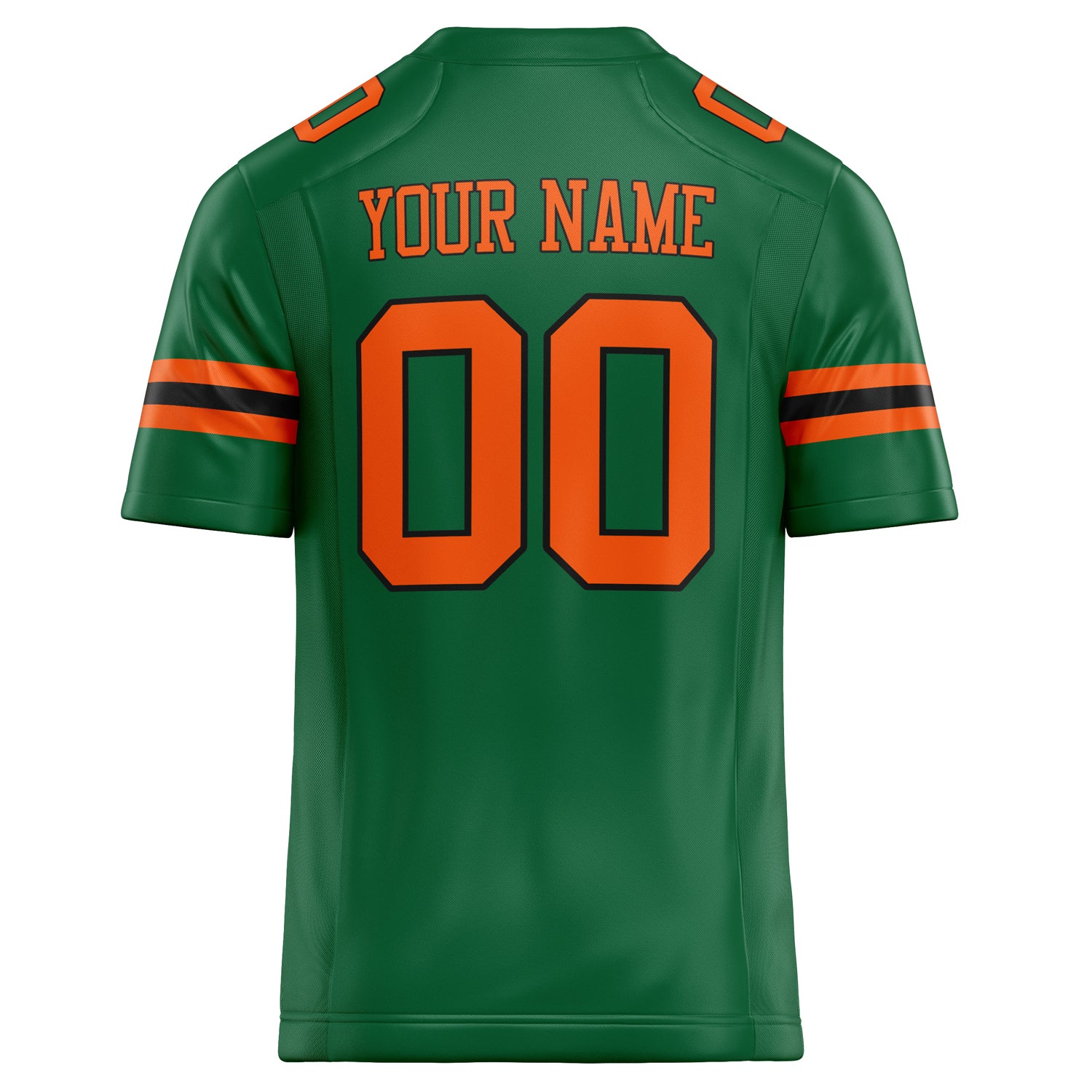 Personalized Kelly & Green orange Solid Colour Football Jersey