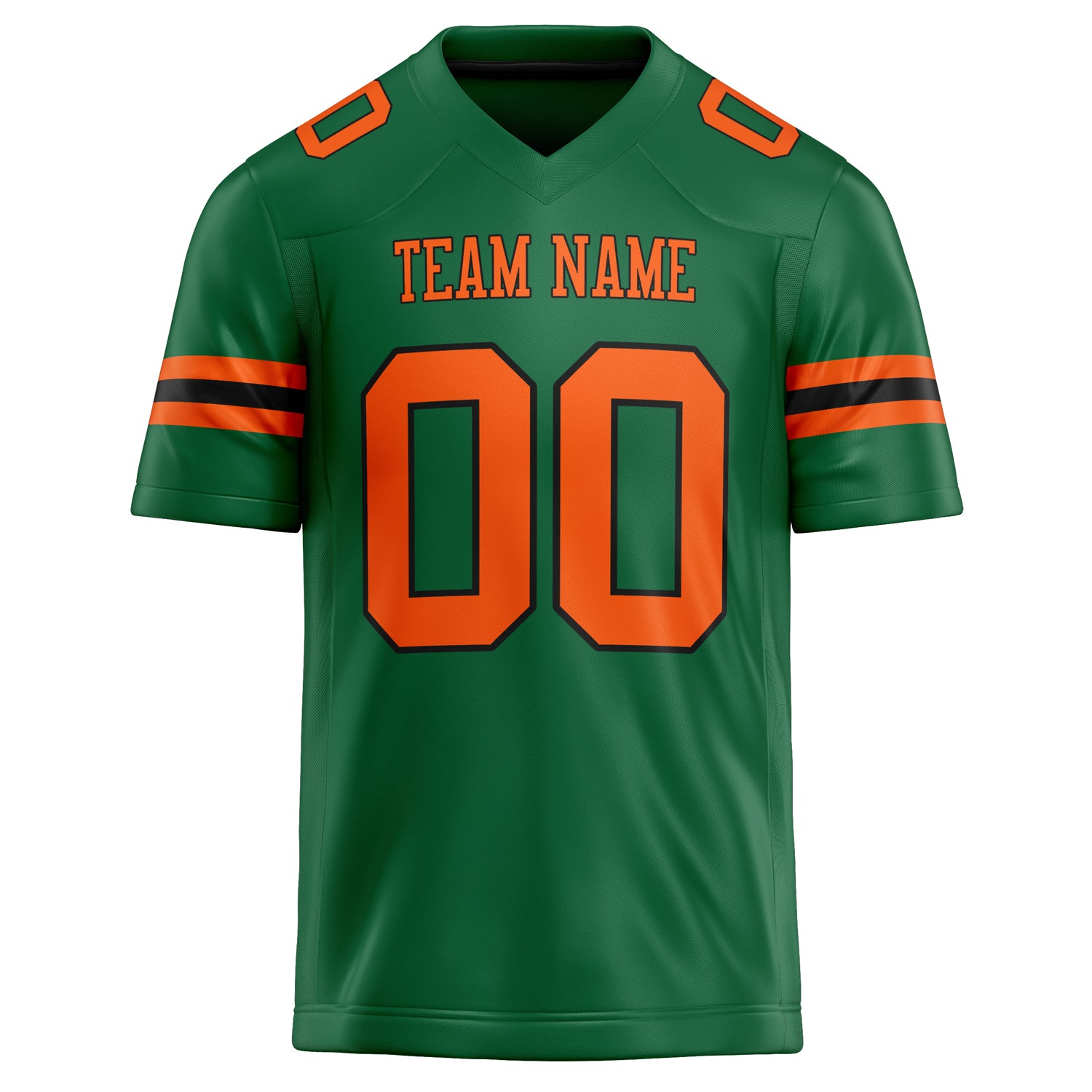 Personalized Kelly & Green orange Solid Colour Football Jersey
