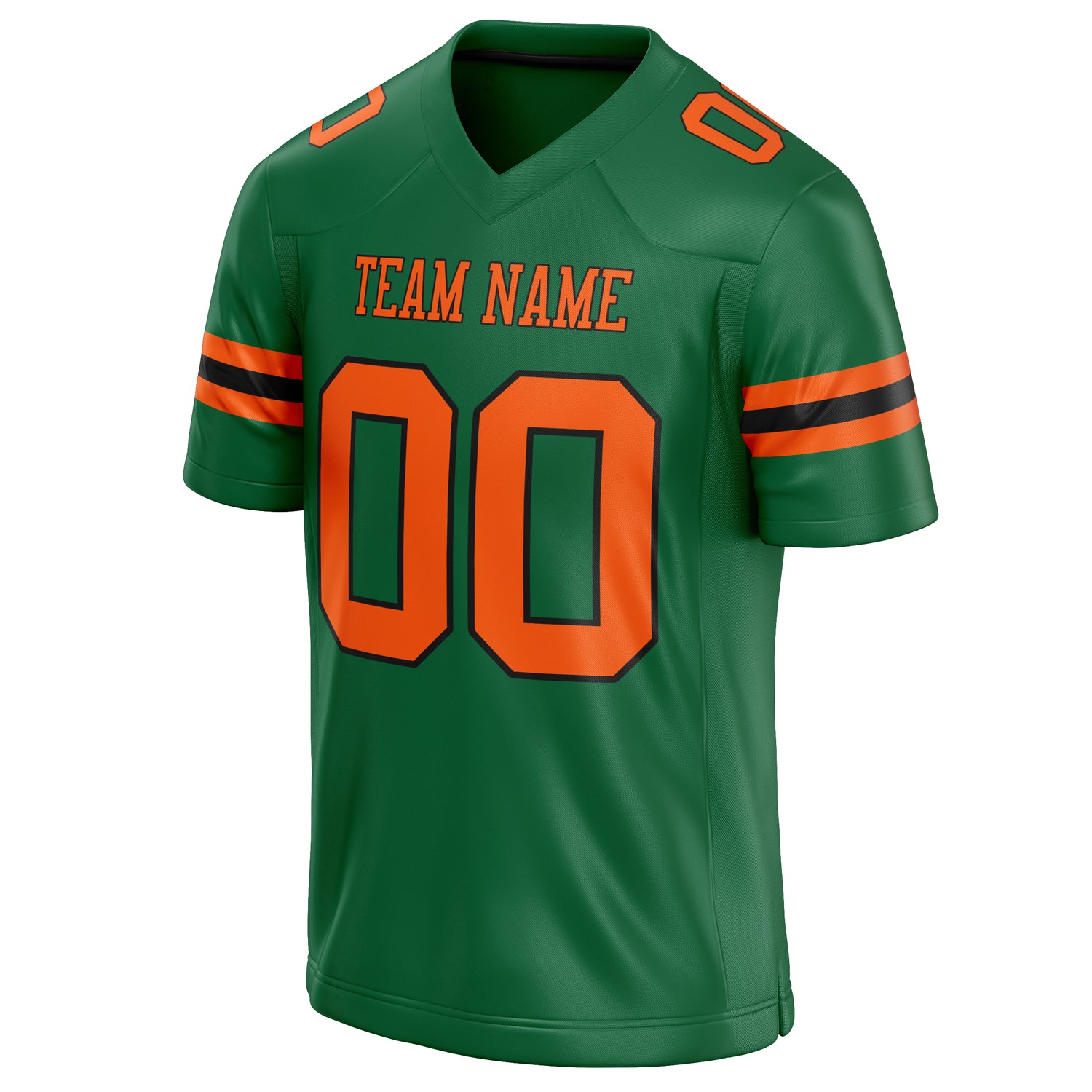 Personalized Kelly & Green orange Solid Colour Football Jersey