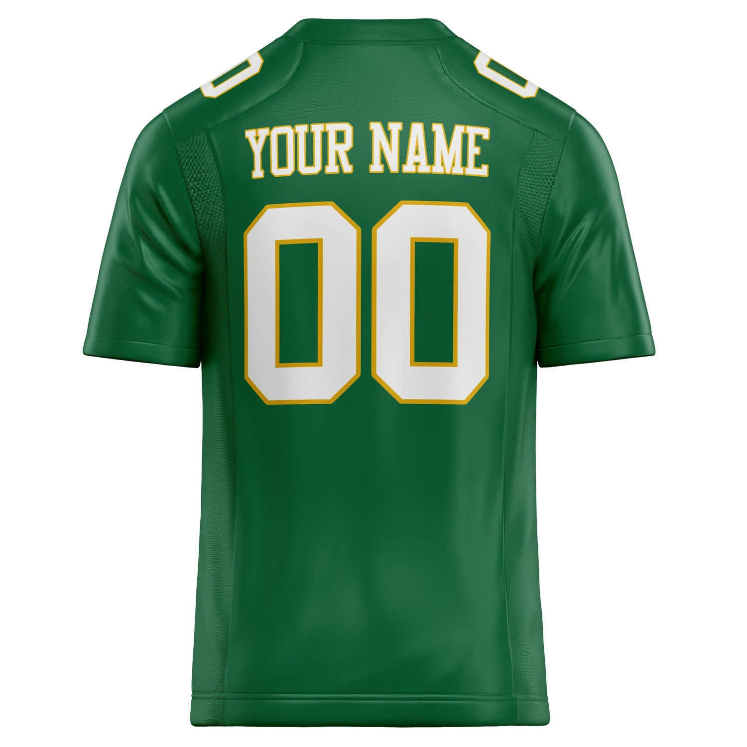Personalized Kelly & Green White Solid Colour Football Jersey