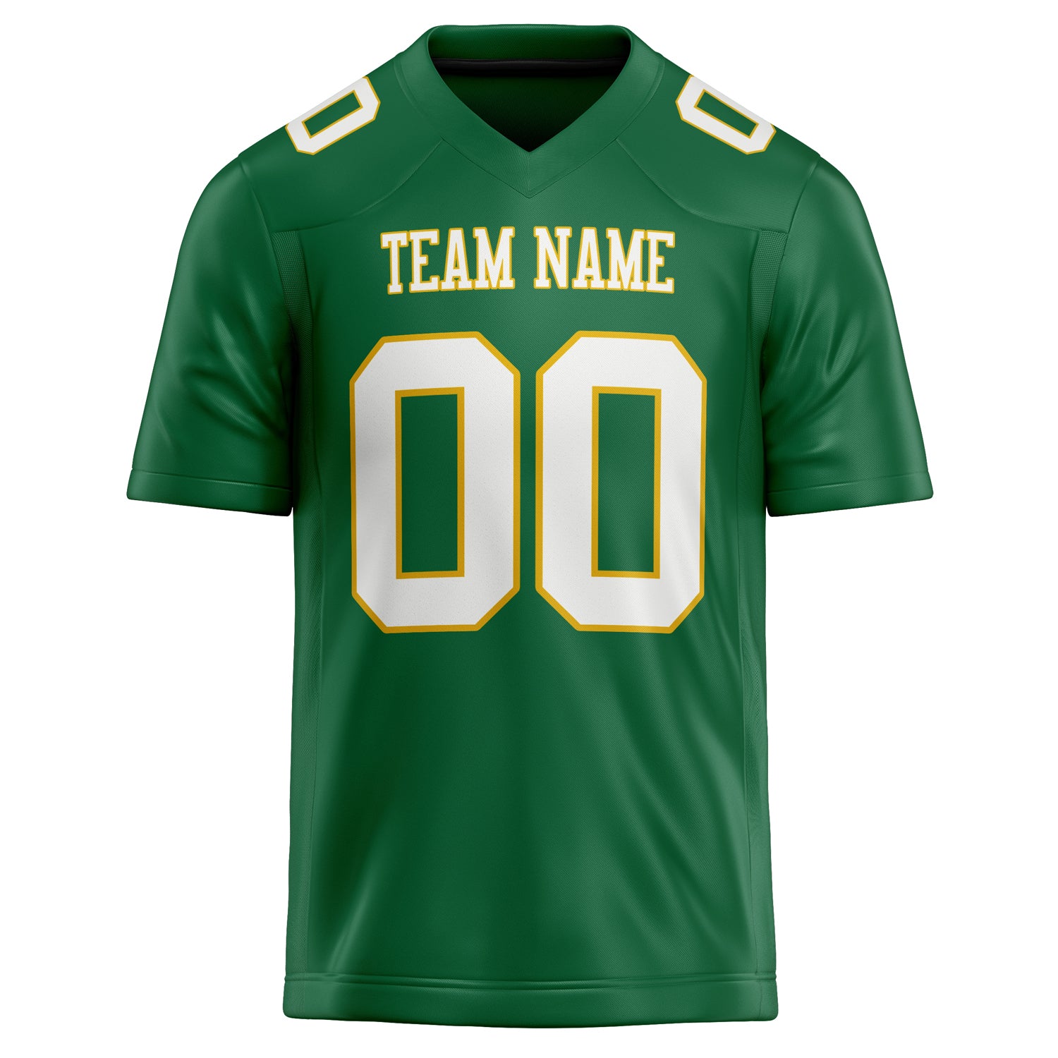 Personalized Kelly & Green White Solid Colour Football Jersey