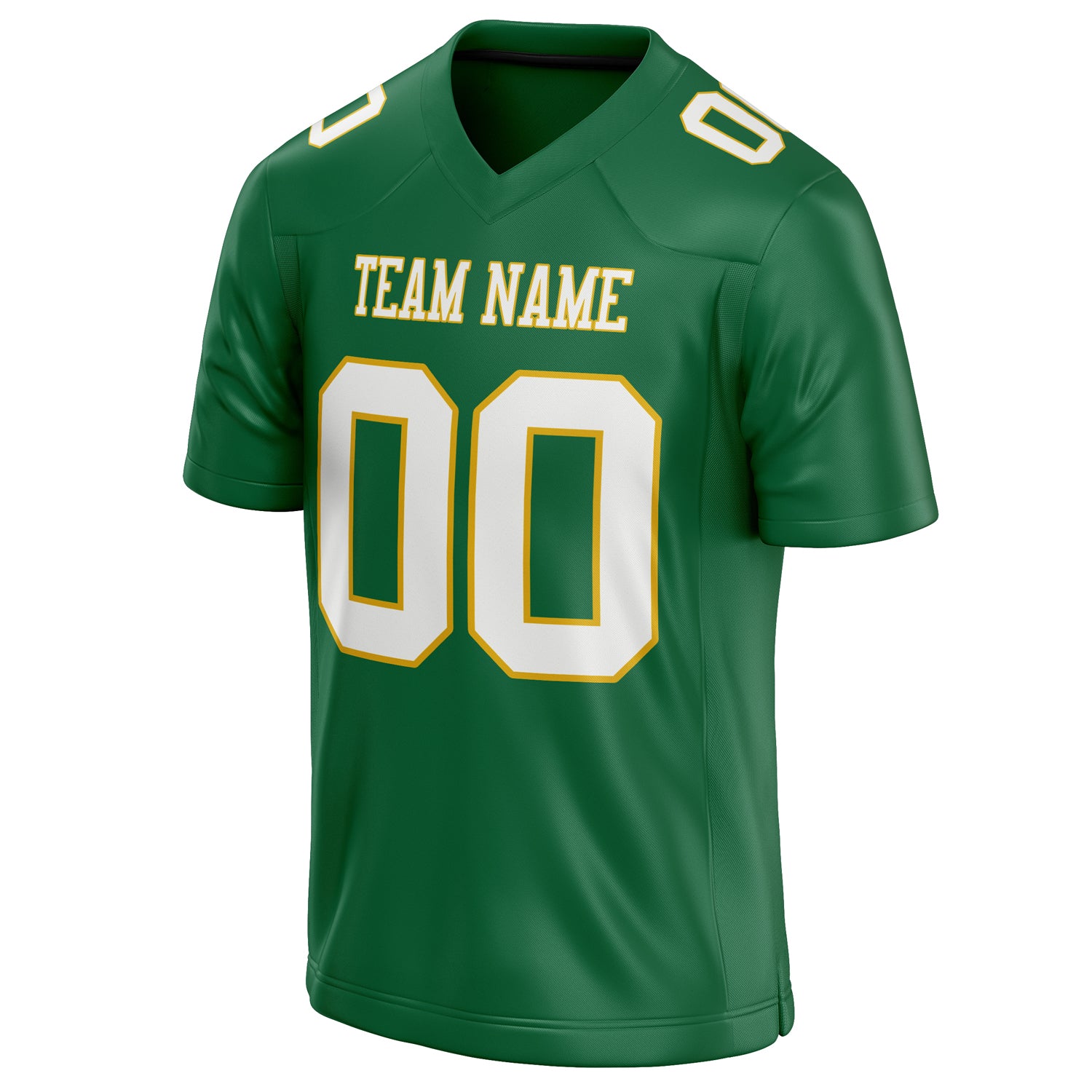 Personalized Kelly & Green White Solid Colour Football Jersey
