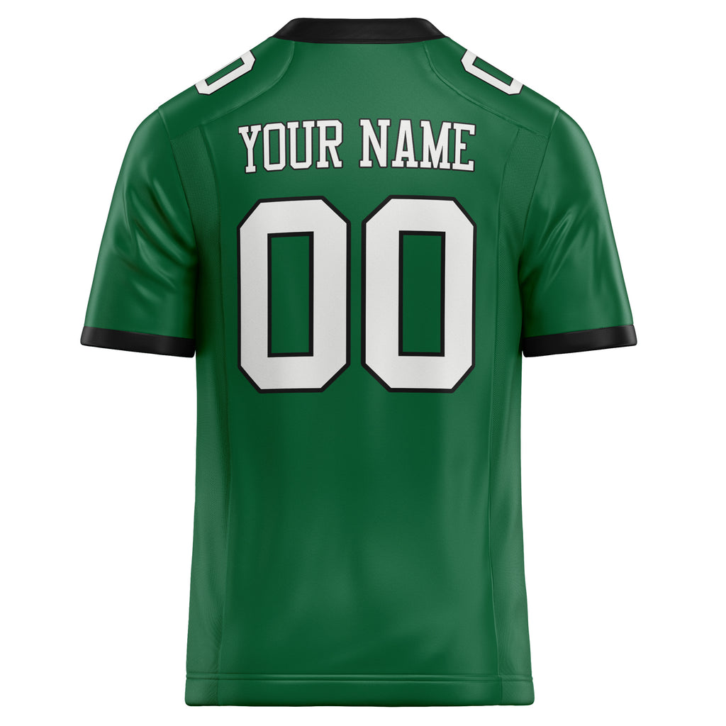 Personalized Kelly & Green White Solid Colour Football Jersey