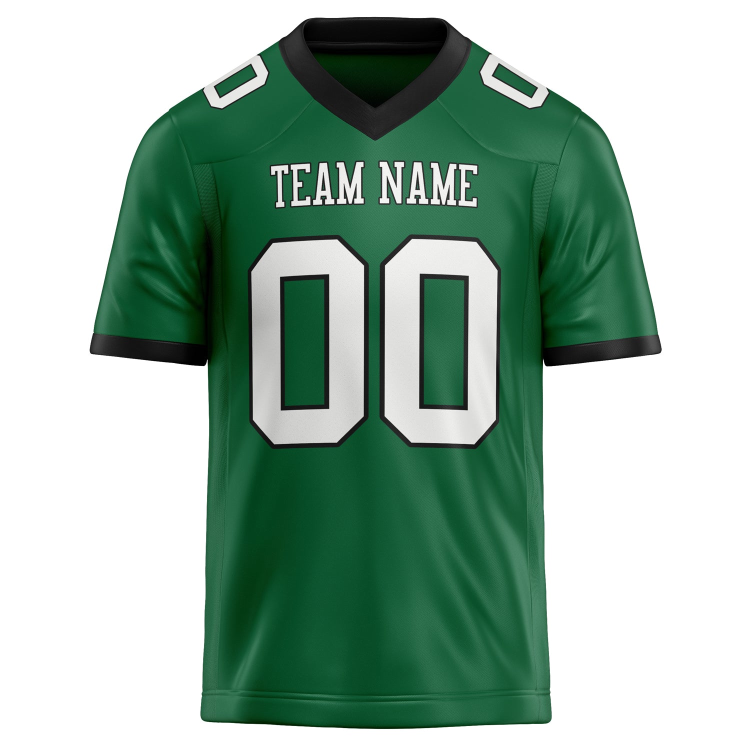 Personalized Kelly & Green White Solid Colour Football Jersey