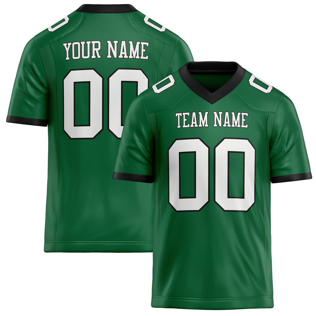 Personalized Kelly Green White Solid Colour Football Jersey FT02240730KE222
