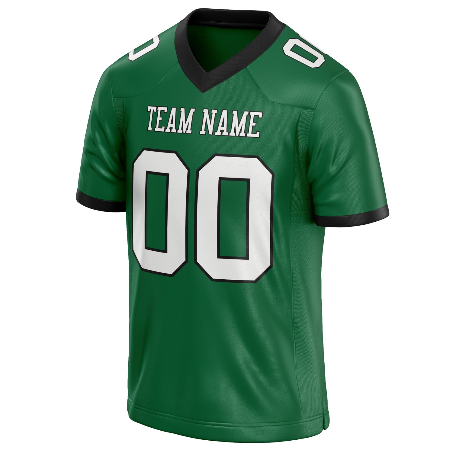 Personalized Kelly & Green White Solid Colour Football Jersey