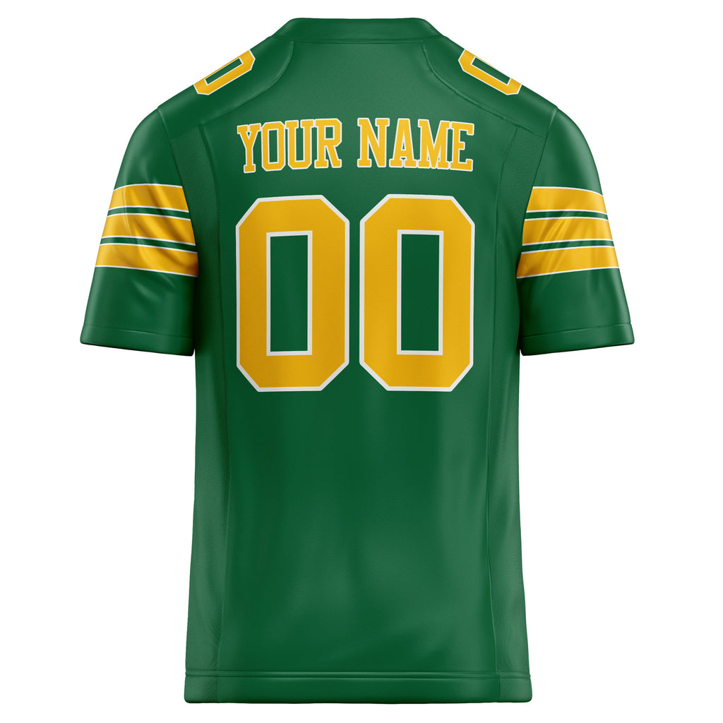 Personalized Kelly & Green gold Solid Colour Football Jersey