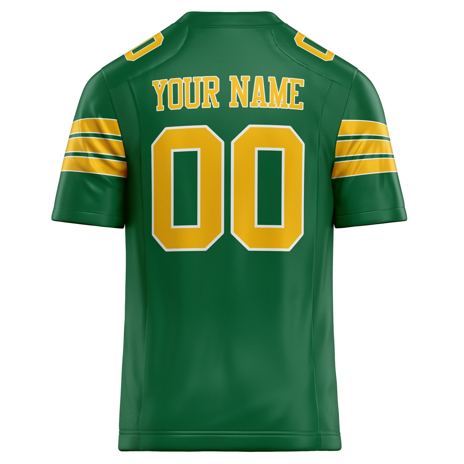 Personalized Kelly & Green gold Solid Colour Football Jersey