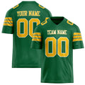 Personalized Kelly Green gold Solid Colour Football Jersey FT02240730KE223