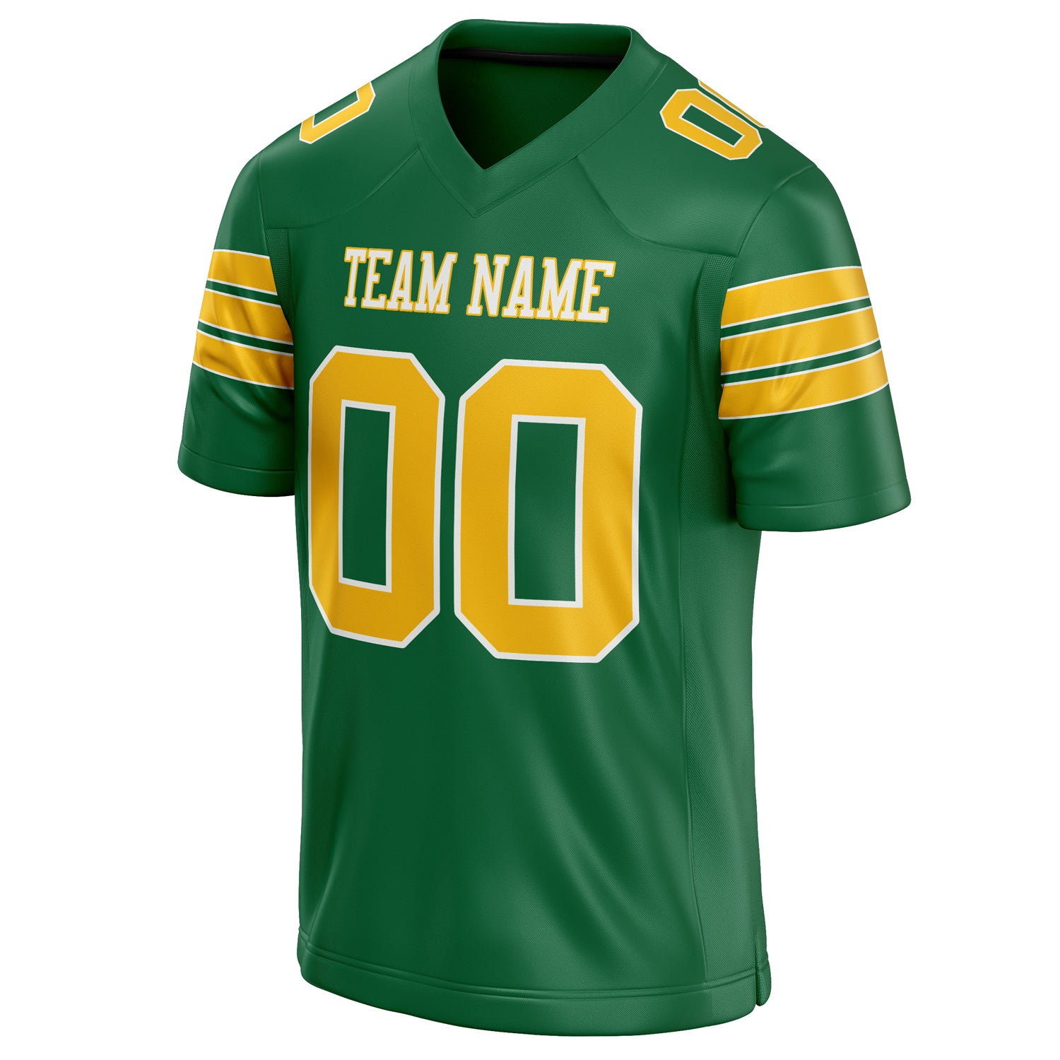 Personalized Kelly & Green gold Solid Colour Football Jersey