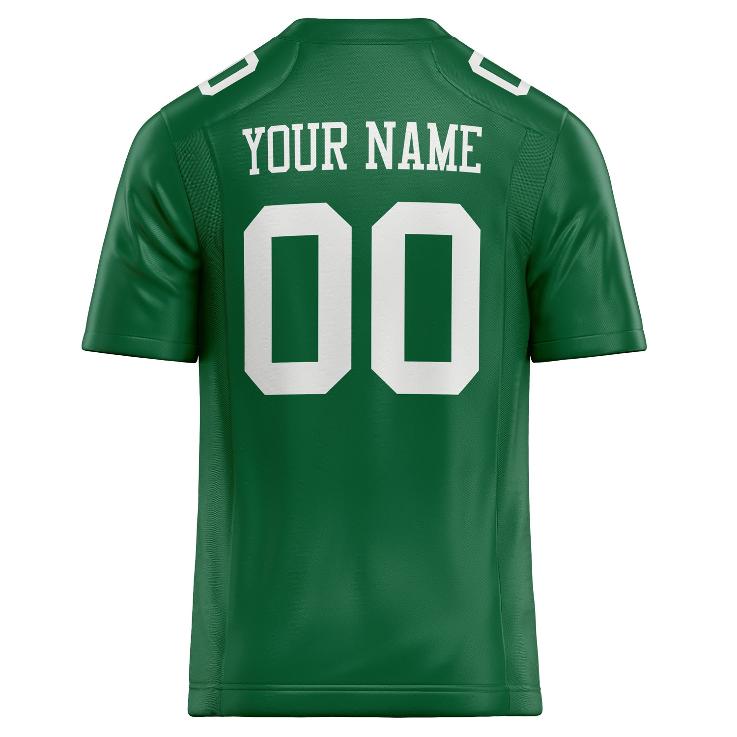 Personalized Kelly & Green White Solid Colour Football Jersey