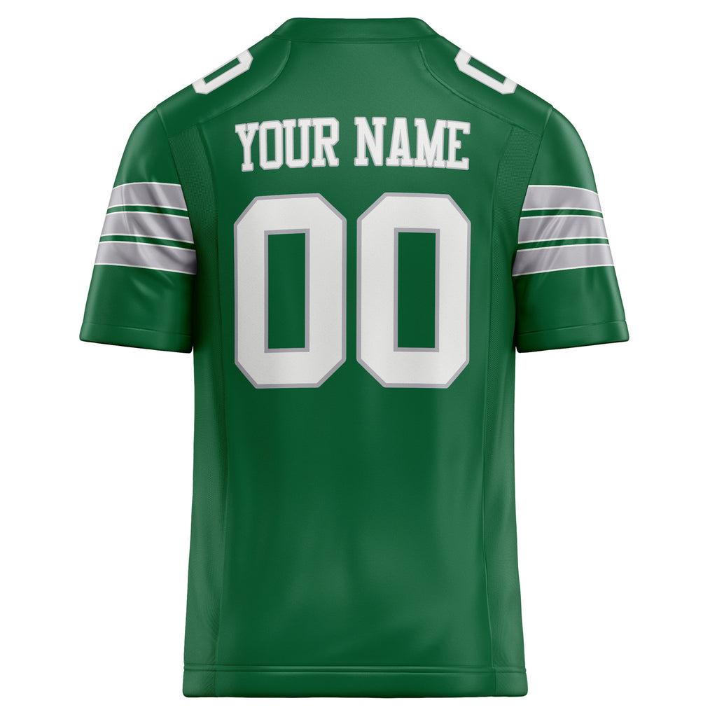 Personalized Kelly & Green White Solid Colour Football Jersey