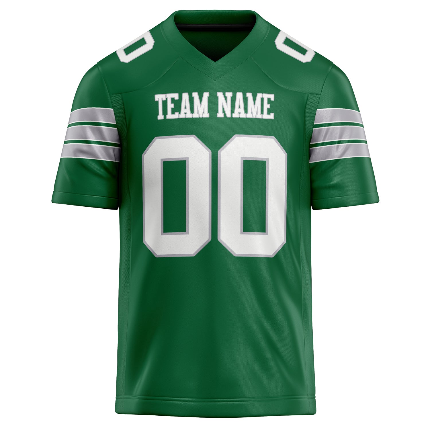 Personalized Kelly & Green White Solid Colour Football Jersey
