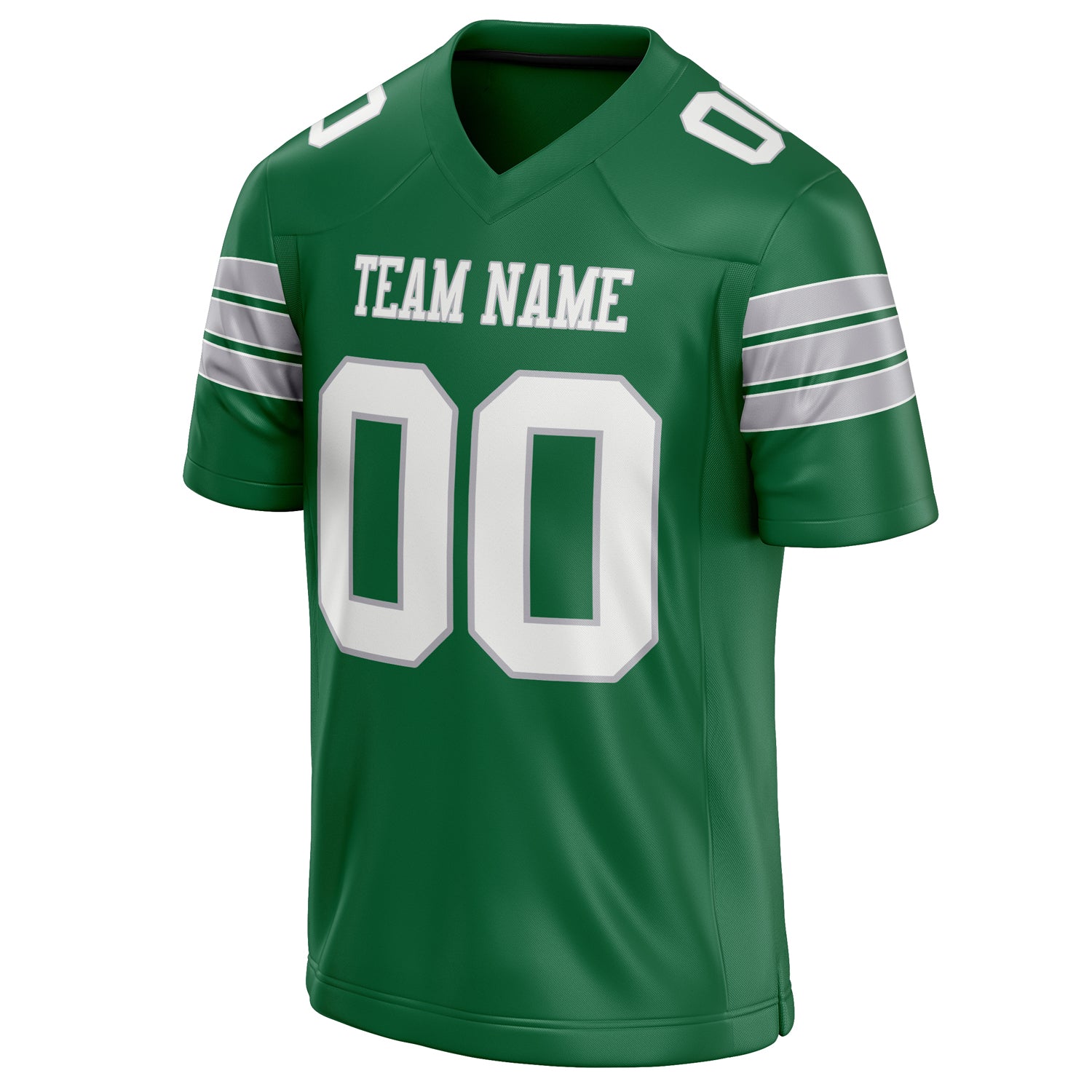 Personalized Kelly & Green White Solid Colour Football Jersey