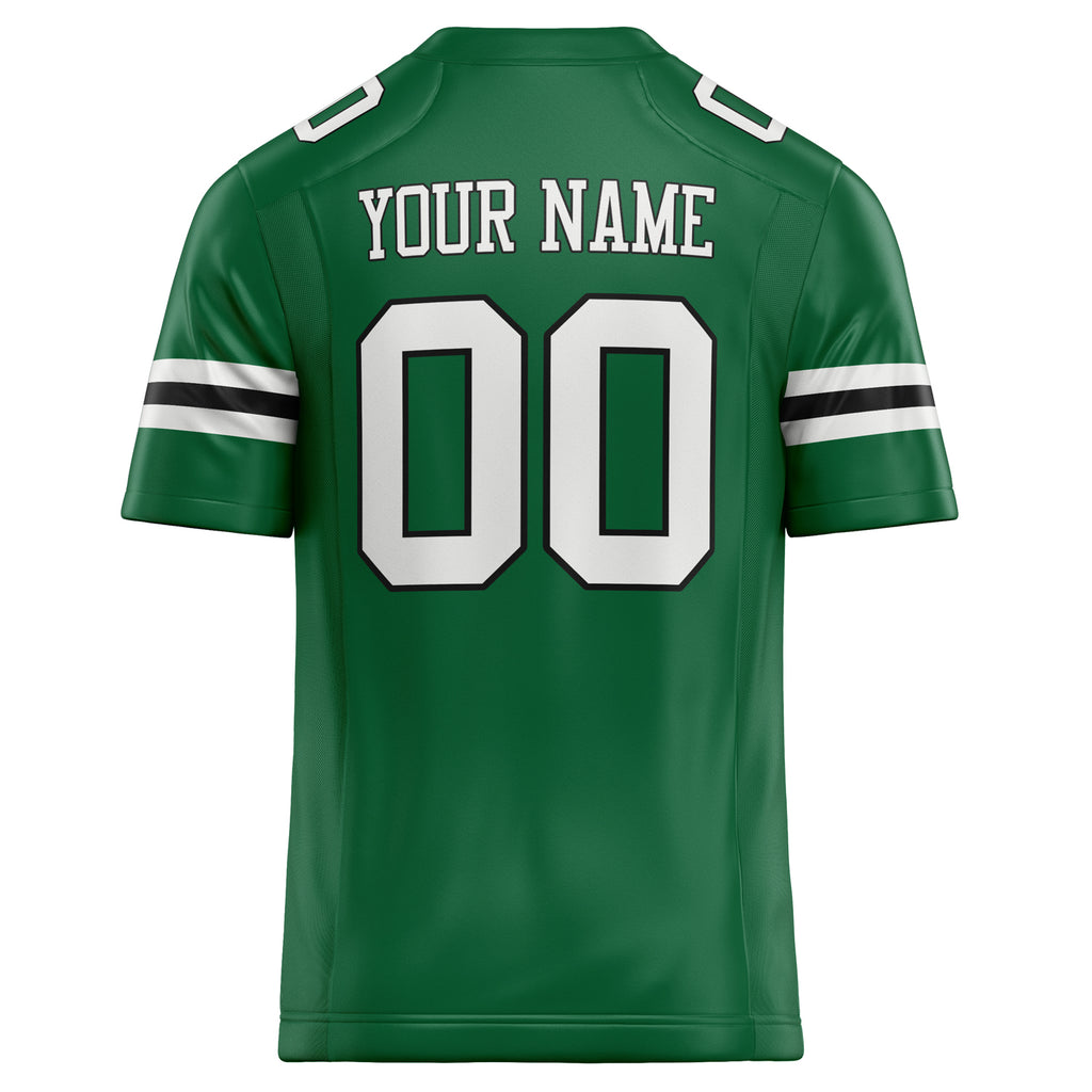 Personalized Kelly & Green White Solid Colour Football Jersey