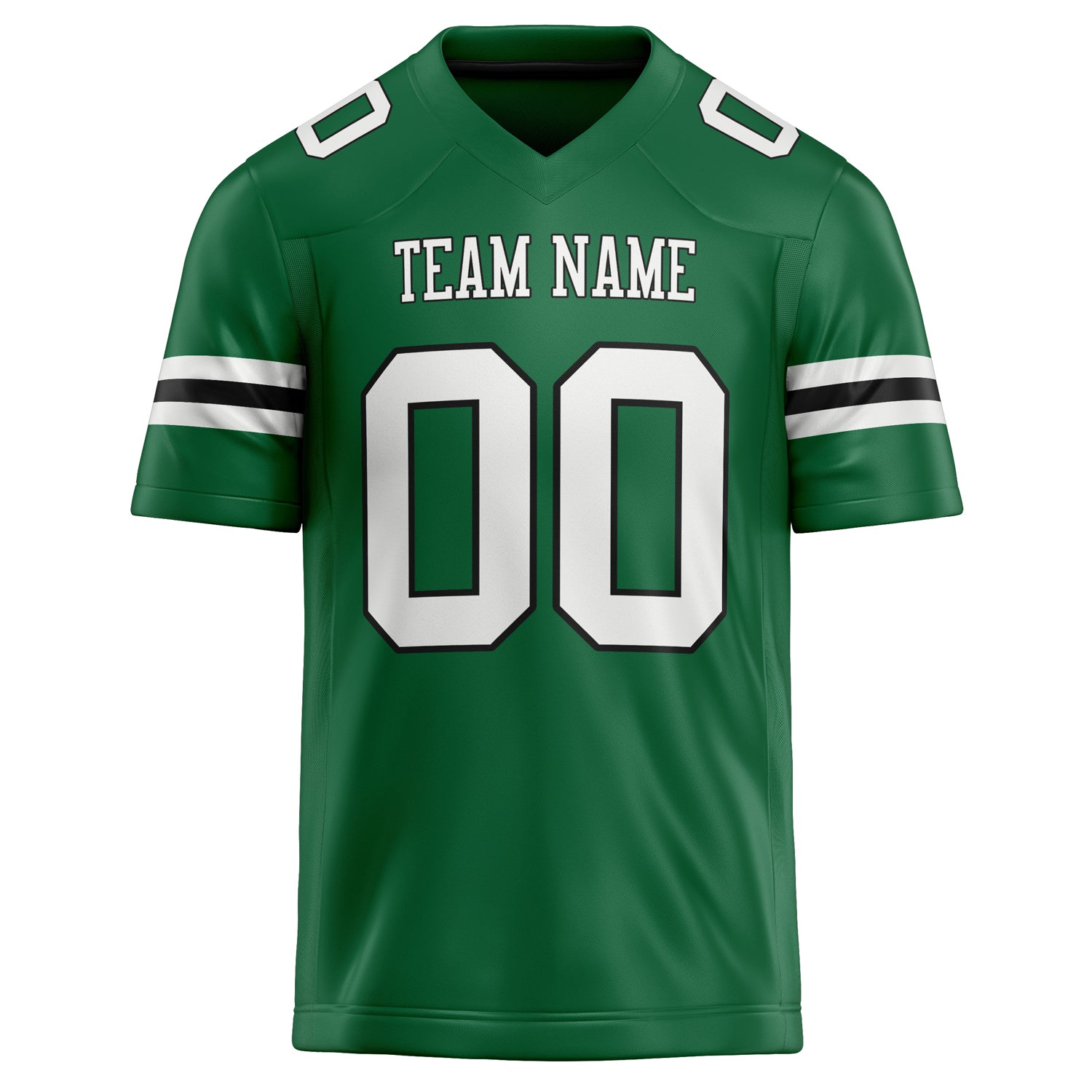 Personalized Kelly & Green White Solid Colour Football Jersey