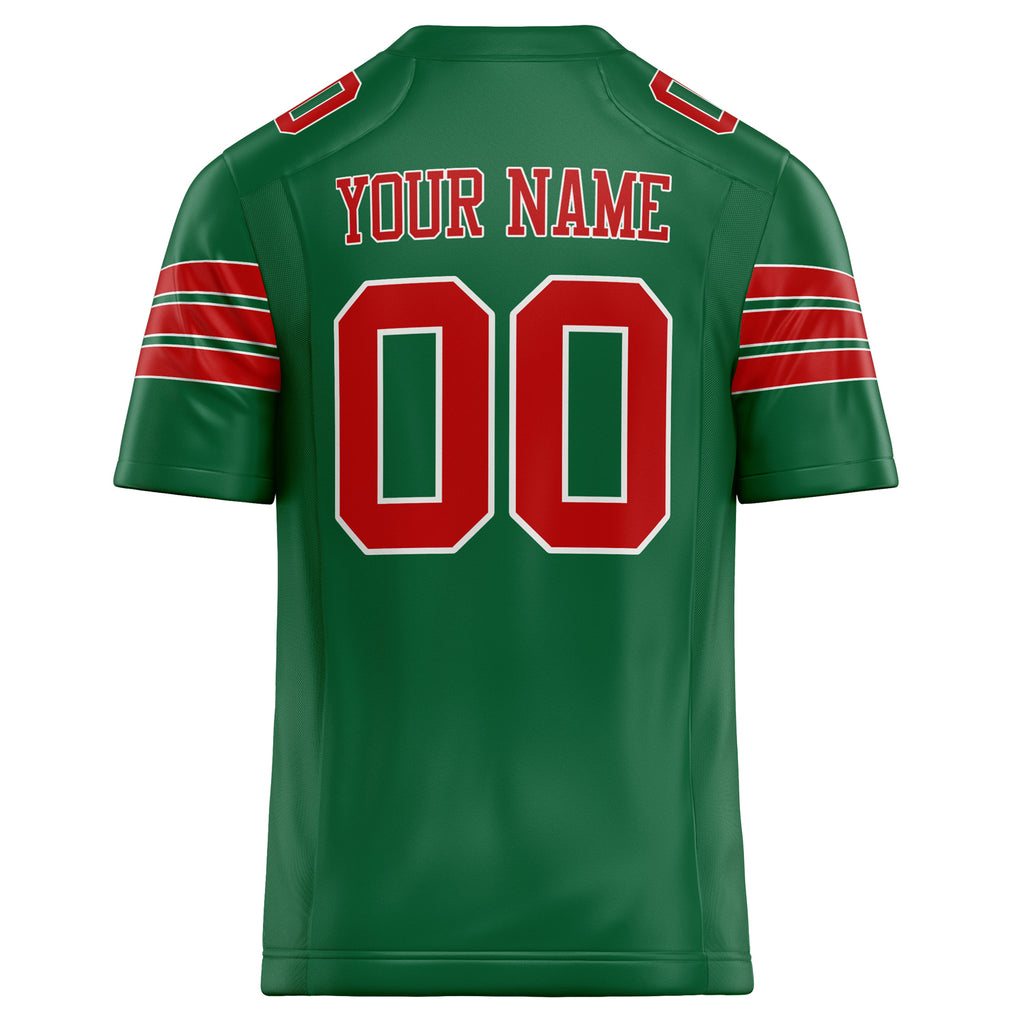 Personalized Kelly & Green red Solid Colour Football Jersey
