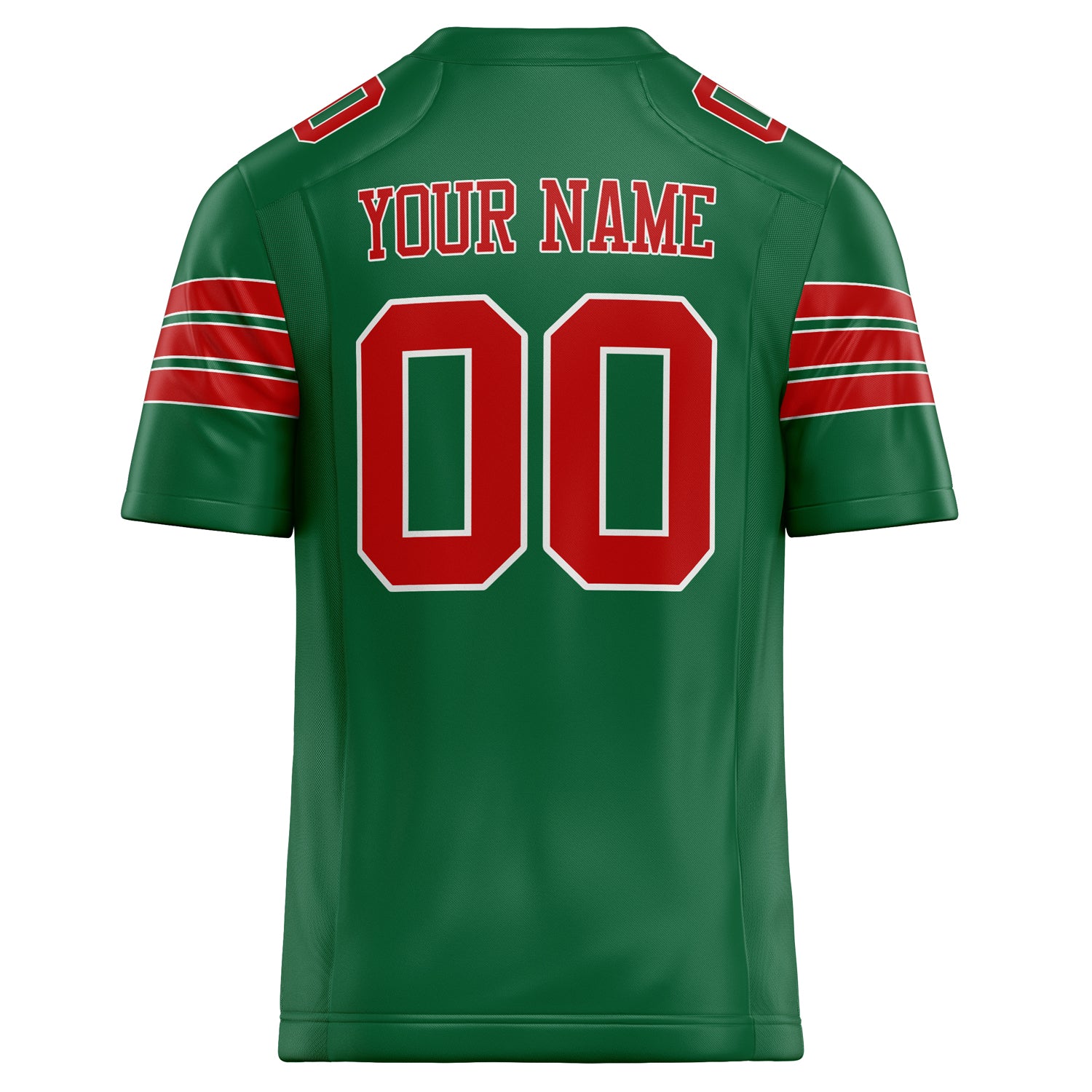 Personalized Kelly & Green red Solid Colour Football Jersey