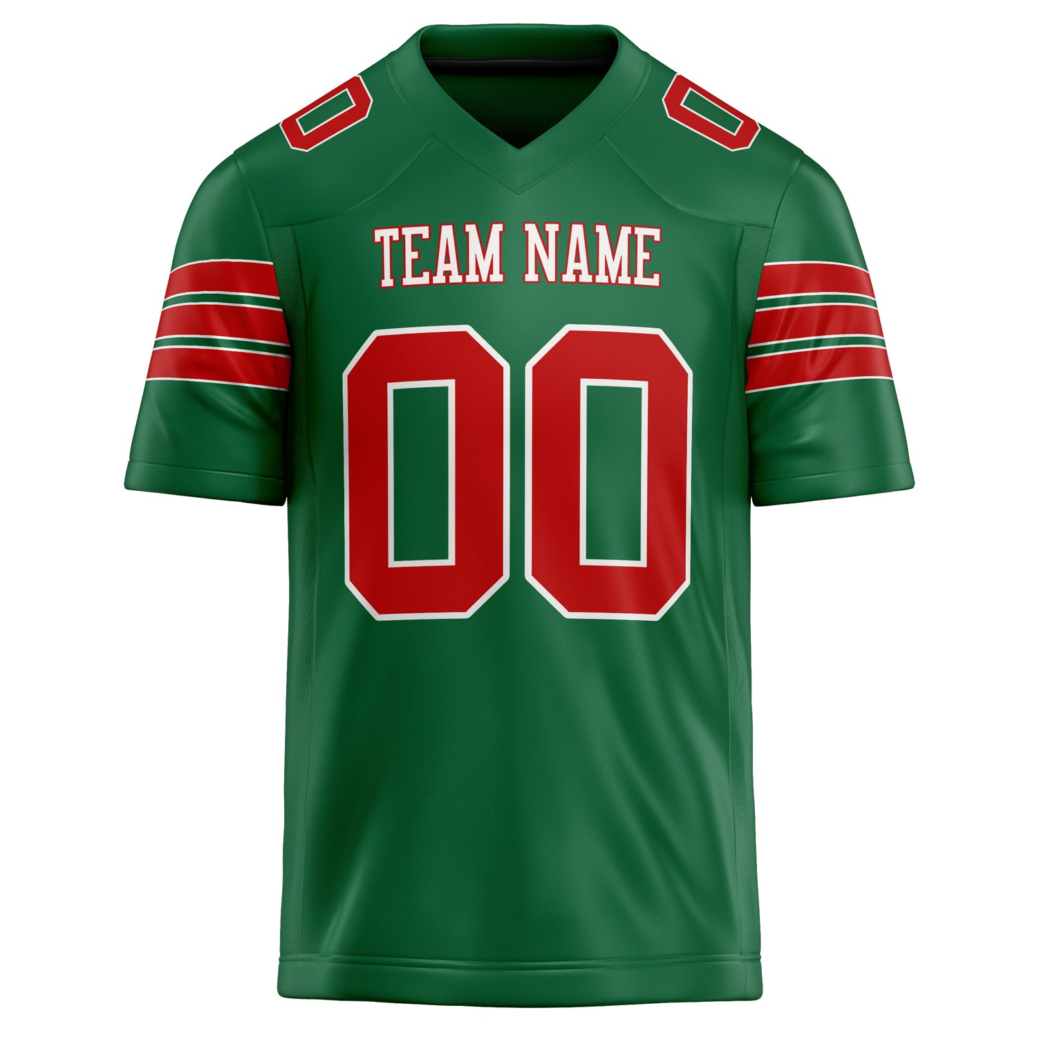 Personalized Kelly & Green red Solid Colour Football Jersey