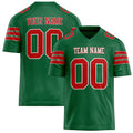 Personalized Kelly Green red Solid Colour Football Jersey FT02240730KE228