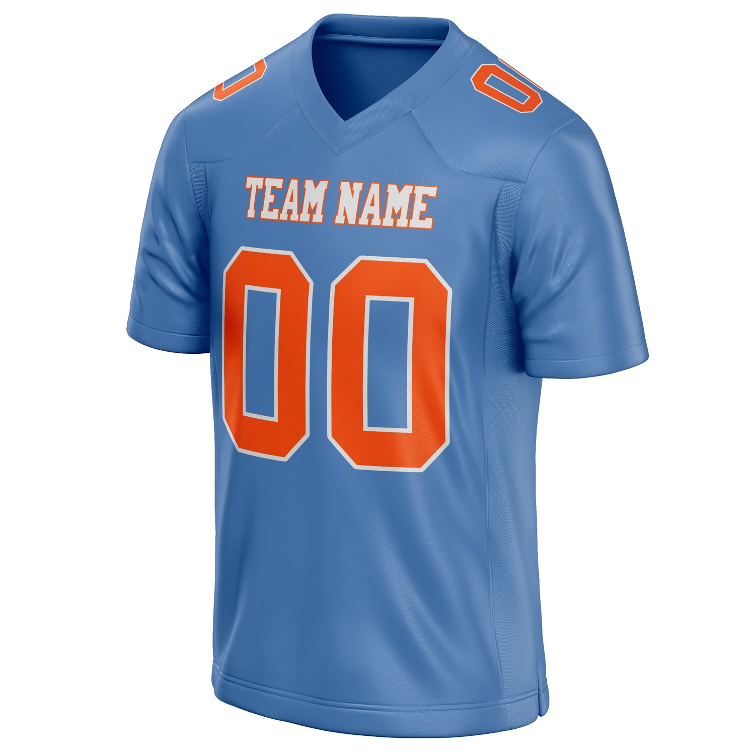 Personalized Light & Blue orange Solid Colour Football Jersey