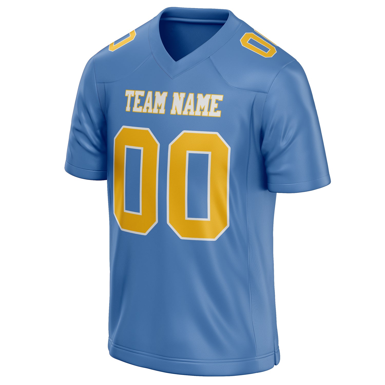 Personalized Light & Blue gold Solid Colour Football Jersey