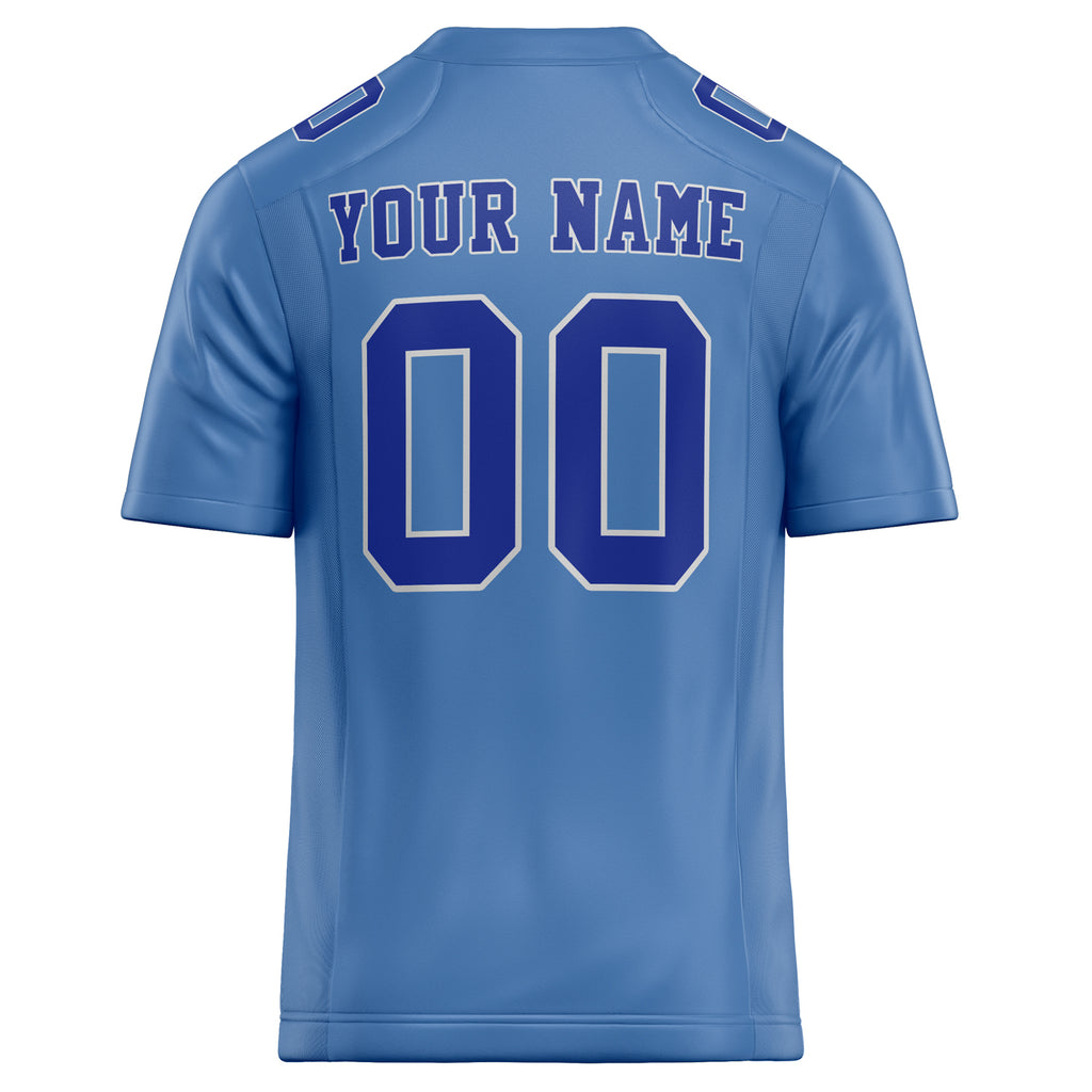 Personalized Light & Blue royal Solid Colour Football Jersey