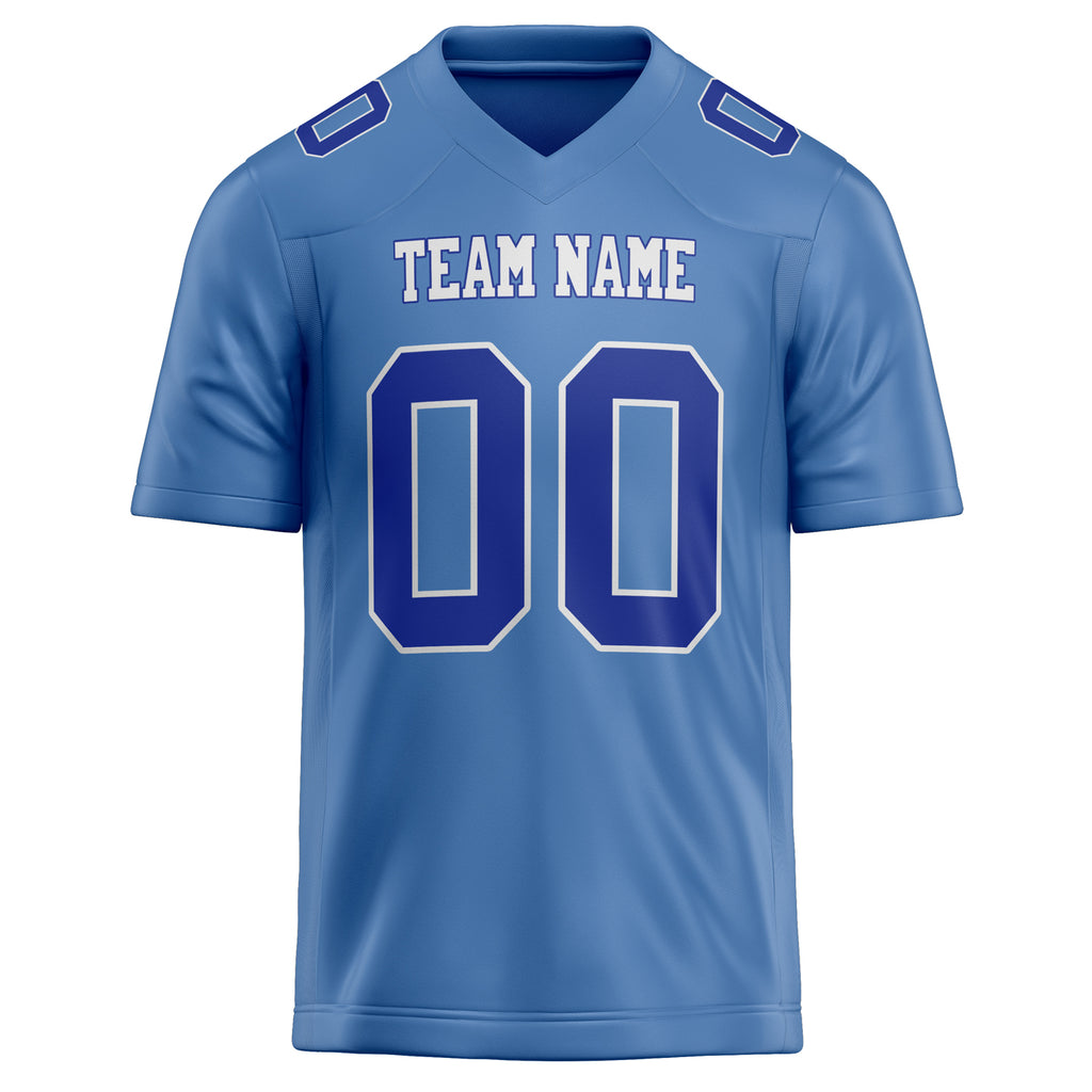 Personalized Light & Blue royal Solid Colour Football Jersey